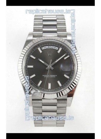 Rolex Day Date Super Clone Grey Dial 40MM 210 Grams Swiss Replica watch 
