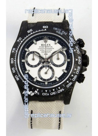 Rolex Daytona Super Clone DiW Cream Carbon V2 Edition Cal.4130 Movement Watch 