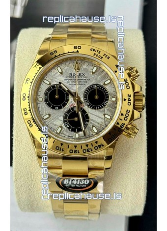 Rolex Daytona Super Clone 116519LN Meteorite Dial Cal.4130 Movement - Yellow Gold Casing