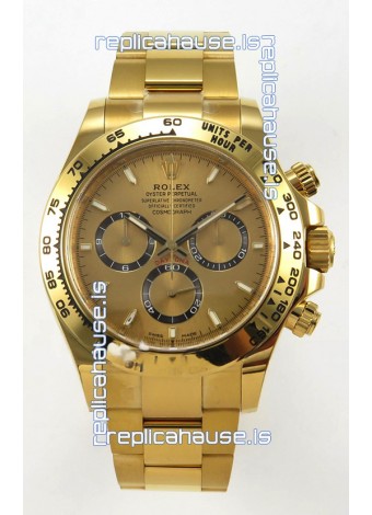 Rolex Daytona Super Clone 116508 Yellow Gold - Gold Dial Original Cal.4131 Movement