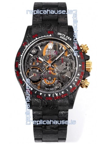 Rolex Daytona Blaken Black Carbon 1:1 Swiss Mirror Replica Skeleton Dial Cal.4130 Movement