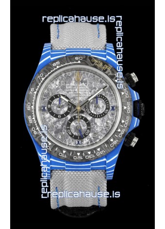 Rolex Daytona DiW Piece Unique Blue Dial Edition Watch - Lightweight Forged Cabon Casing