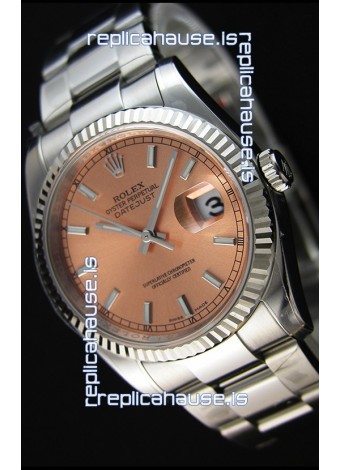 Rolex Datejust 36MM Cal.3135 Movement Swiss Replica Champange Dial Oyster Strap - Ultimate 904L Steel Watch 