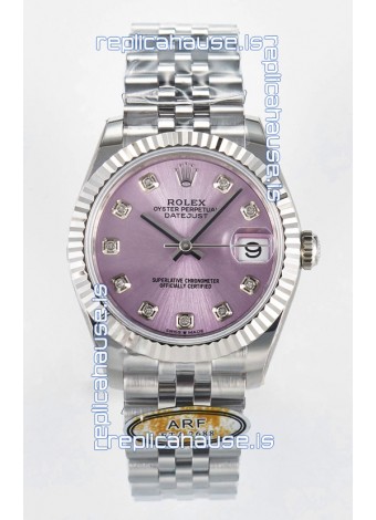 Rolex Super Clone Datejust ETA 2688 Movement 31MM Stainless Steel Case Pink Dial Watch
