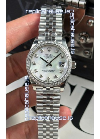Rolex Super Clone Datejust ETA 2688 Movement 31MM Stainless Steel Case Pearl Dial Watch