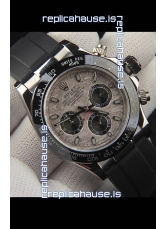 Rolex Daytona Japanese Movement Steel Casing Replica Watch in Meteorite Pattern Dial