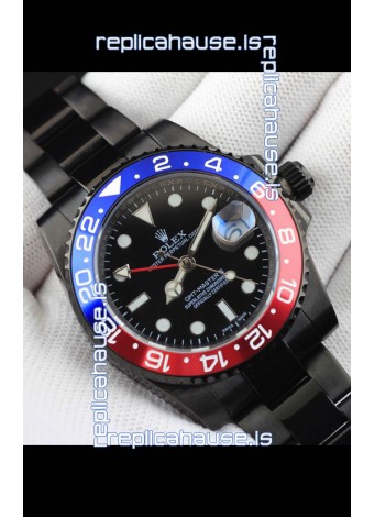 Rolex GMT Masters II Japanese Movement Replica Watch in PVD Casing 