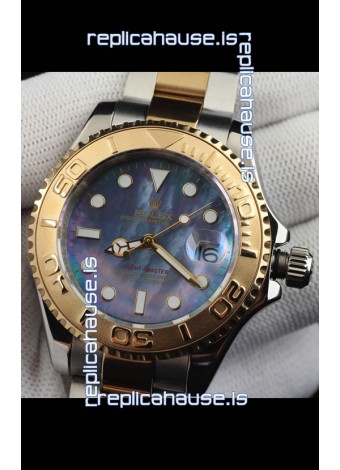 Rolex Yachtmaster Japanese Movement Watch in Two Tone Gold Casing - Pearl dial 37MM