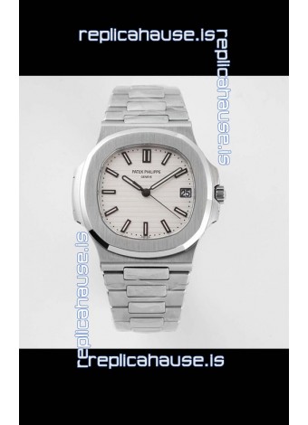 Patek Philippe Nautilus 5711/1A-011 1:1 Mirror Swiss Replica Watch in White Dial 904L Steel 