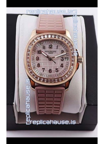 Patek Philippe Aquanaut LUCE 5072R-001 Swiss Replica Watch in Pearl Dial 35.6MM 