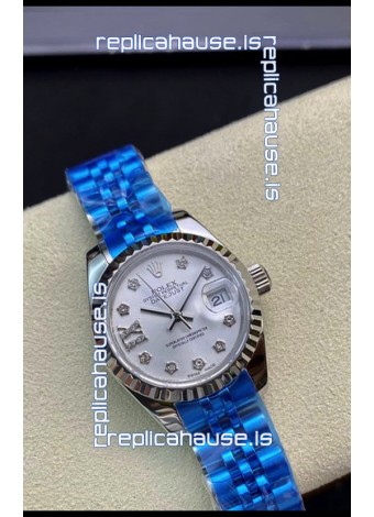 Rolex Datejust 179174 28MM Swiss Replica in 904L Steel in White Dial - 1:1 Mirror Replica