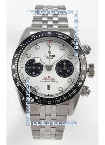 Tudor Super Clone Black Bay Chronograph Watch in White Dial