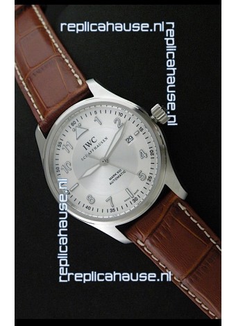 IWC Fliegeruhr International Watch Co. Swiss Automatic Replica Watch in Brown Leather Strap