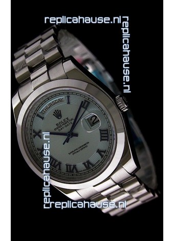 Rolex Oyster Perpetual Day Date II Swiss Replica Watch in Light Blue Dial