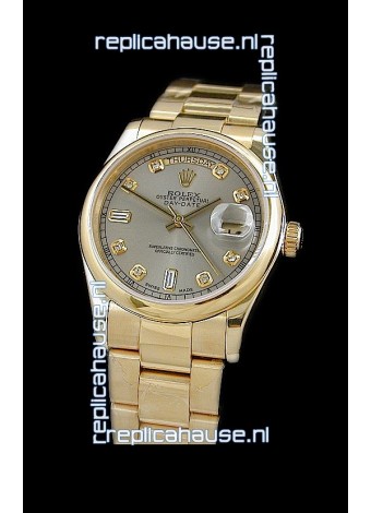 Rolex Day Date Swiss Full Gold Diamond Replica Watch