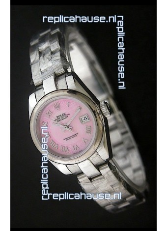 Rolex Datejust Oyster Perpetual Superlative ChronoMeter Swiss Watch in Pink Dial