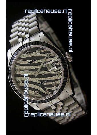 Rolex Datejust Mens Swiss Replica Watch in Leopard Dial