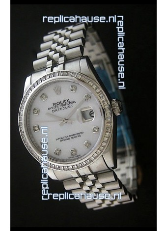 Rolex Datejust Swiss Replica Automatic Watch in White Dial