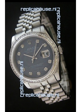 Rolex Datejust Swiss Replica Watch in Grey Dial