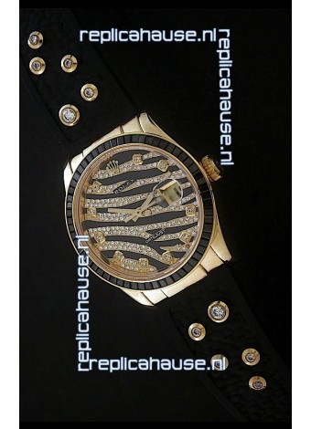 Rolex DateJust Gold Diamond Swiss Replica Watch