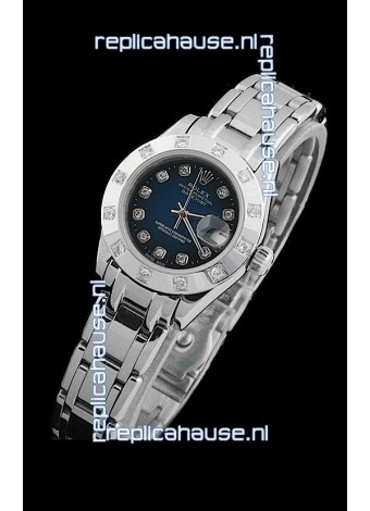 Rolex Datejust Ladies Swiss Replica Ladies Watch in Dark Blue Dial