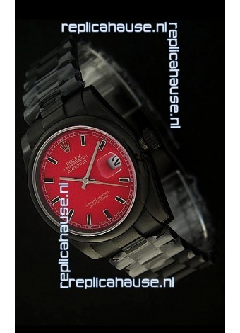 Rolex Datejust Swiss Replica PVD Watch in Red Dial