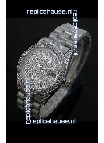 Rolex Day Date swiss Automatic Replica Watch in Diamonds Dial