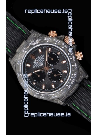 Rolex Daytona DiW Forged Cabon Casing 1:1 Mirror Replica with Nylon Strap 