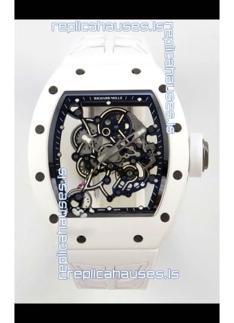 Richard Mille RM055 FREE SPRUNG MVMNT White Ceramic Super Clone Watch 
