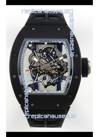 Richard Mille RM055 FREE SPRUNG MVMNT Black Ceramic Grey Inner Bezel Super Clone Watch 