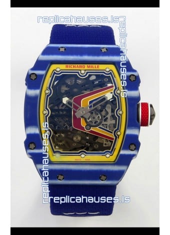 Richard Mille RM67-02 Blue NTPT 37 Grams CRMA7 Clone Movement 