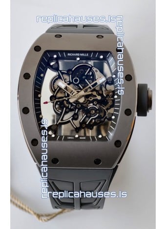 Richard Mille RM055 FREE SPRUNG MVMNT Grey Ceramic Case Super Clone Watch 