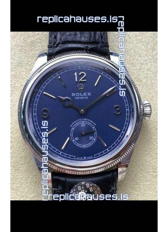 Rolex 1908 Perpetual in Steel Casing Blue Dial Swiss Replica Watch 