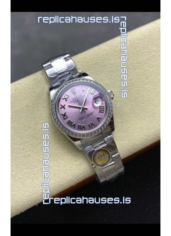 Rolex Super Clone Datejust 31MM Pink Roman Dial Oyster Super Clone Watch
