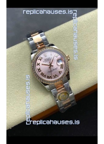 Rolex Super Clone Datejust 31MM Pink Dial Rose Gold Oyster Super Clone Watch 