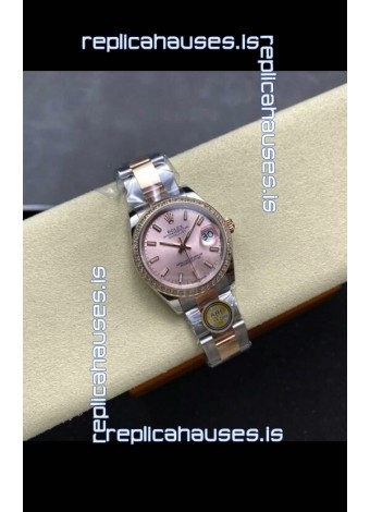 Rolex Super Clone Datejust 31MM Pink Dial Rose Gold Oyster Super Clone Watch 