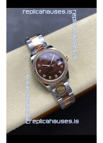 Rolex Super Clone Datejust 31MM Brown Dial Rose Gold Oyster Super Clone Watch 