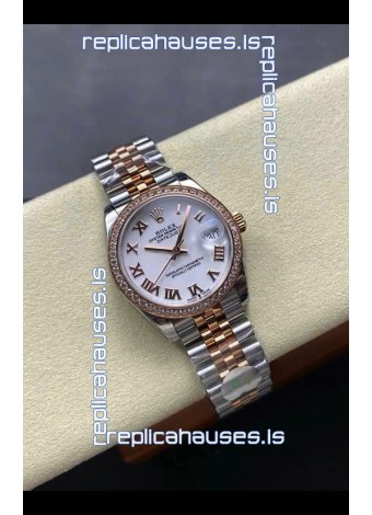 Rolex Super Clone Datejust 31MM White Dial Yellow Gold Super Clone Watch 
