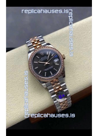 Rolex Super Clone Datejust 31MM Grey Dial Rose Gold Super Clone Watch 