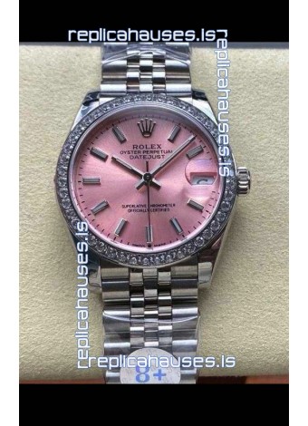 Rolex Super Clone Datejust 31MM Pink Dial Steel Case Super Clone Watch 