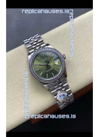 Rolex Super Clone Datejust 31MM Green Dial Steel Case Super Clone Watch 