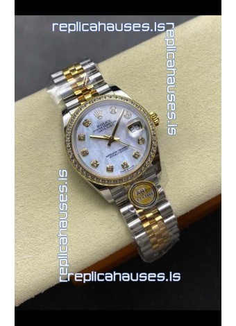 Rolex Super Clone Datejust 31MM Pearl Dial Yellow Gold Super Clone Watch 
