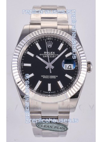 Datejust Super Clone 126334 Black Dial 41MM FREE SPRUNG MVMNT 3235 Watch 