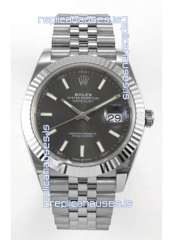 Datejust Super Clone 126334 Grey Dial 41MM FREE SPRUNG MVMNT 3235 Watch 