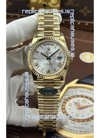 Rolex Day Date 228238 Yellow Gold Steel Roman Dial Super Clone Watch 