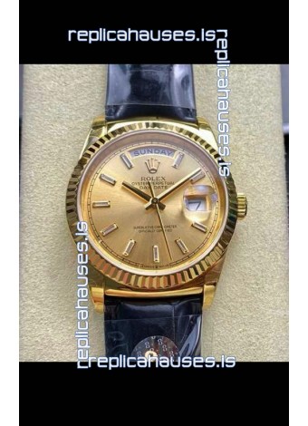 Rolex Day Date 128238 Yellow Gold in Gold Crystal Dial Super Clone Watch 
