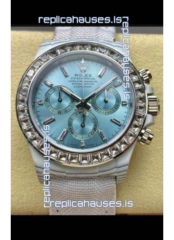 Rolex Daytona TPT Casing Ice Blue Dial Nylon Strap Super Clone Watch 
