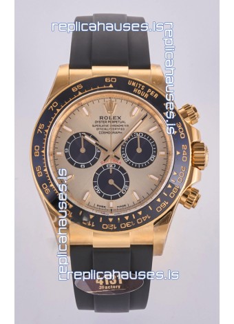 Rolex Daytona 126518 Gold Dial FREE SPRUNG MVMT Super Clone Watch 