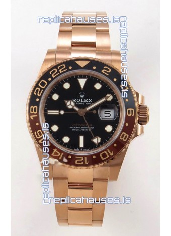 GMT Masters 126715CHNR Rose Gold Cal.3285 FREE SPRUNG MVMNT Super Clone 