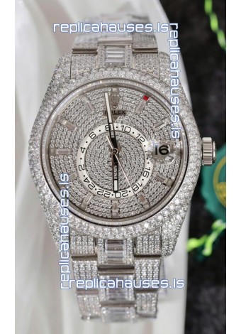Rolex Sky-Dweller REF #m336934 moissanite Iced Out Swiss Replica Watch 